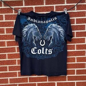 Y2k indianapolis colts crazy horse design nfl football shirt
